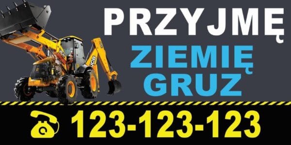 Baner Reklamowy 2 x 1 m - Przyjmę Ziemię - Baner Premium - Mocny !