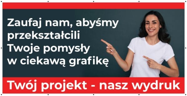 Baner Reklamowy 2 x 1 m - Sprzedaż Choinek - Baner Premium - Mocny !
