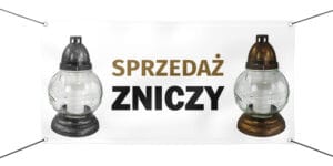 BANER REKLAMOWY - SPRZEDAŻ ZNICZY - 200x100 cm - WZ3