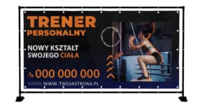 BANER PREMIUM - TRENER PERSONALNY - 200X100 CM - SUPER JAKOŚĆ!
