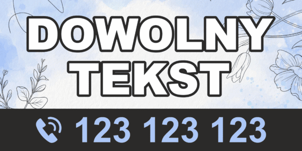 BANER REKLAMOWY - DOWOLNY TEKST - KW1 - 200X100 CM SUPER JAKOŚĆ!