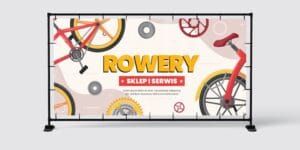 BANER PREMIUM - ROWERY - SKLEP SERWIS - 200X100 CM - SUPER JAKOŚĆ!