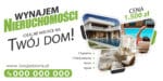 BANER PREMIUM - WYNAJEM NIERUCHOMOŚCI - 200X100 CM - SUPER JAKOŚĆ!
