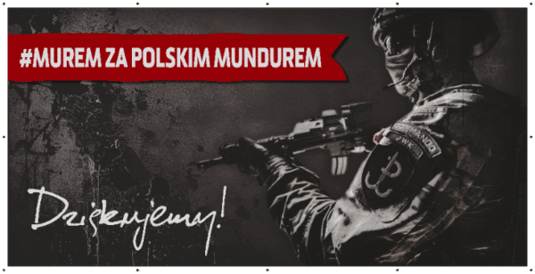 BANER PATRIOTYCZNY - POLSKI ŻOŁNIERZ - DZIĘKUJEMY - 200X100 CM