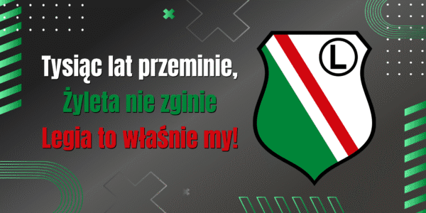 BANER REKLAMOWY - LEGIA WARSZAWA ŻYLETA - 200X100 CM - SUPER JAKOŚĆ!
