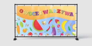 BANER REKLAMOWY - OWOCE WARZYWA SKLEP - 200X100 CM - SUPER JAKOŚĆ!