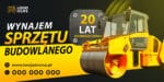 BANER PREMIUM - WYNAJEM SPRZĘTU BUDOWLANEGO - 200X100 CM - SUPER JAKOŚĆ!