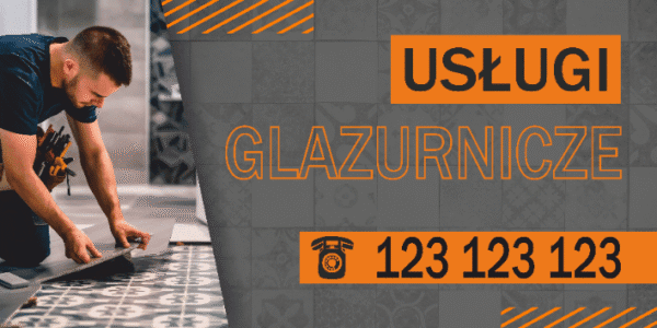 BANER REKLAMOWY - USŁUGI GLAZURNICZE - 200X100 CM - SUPER JAKOŚĆ - WZ3