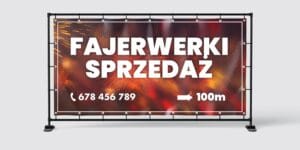 BANER PREMIUM - SPRZEDAŻ FAJERWEREK - STRZAŁKA - 200X100 CM - SUPER JAKOŚĆ!