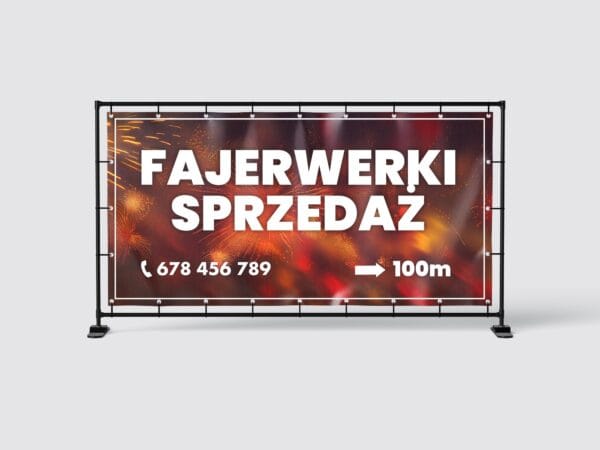 BANER PREMIUM - SPRZEDAŻ FAJERWEREK - STRZAŁKA - 200X100 CM - SUPER JAKOŚĆ!