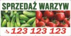 Baner Reklamowy 2 x 1 m - Sprzedaż Warzyw - Baner Premium - Mocny !