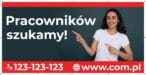 Baner Reklamowy 2 x 1 m - Zatrudnię Pracownika - Baner Premium - Mocny !