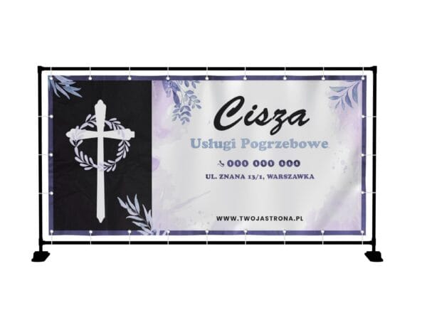 BANER PREMIUM - ZAKŁAD POGRZEBOWY USŁUGI - 200X100 CM - SUPER JAKOŚĆ!
