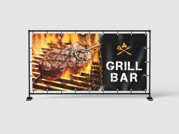 BANER REKLAMOWY - GRILL BAR - 200X100 CM - SUPER JAKOŚĆ!