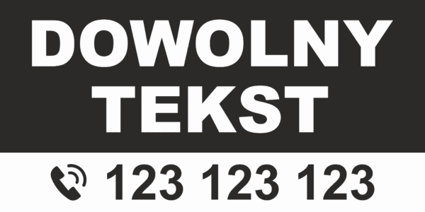 BANER REKLAMOWY - DOWOLNY TEKST - CZAR - 200X100 CM - SUPER JAKOŚĆ!