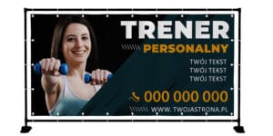 BANER PREMIUM - TRENER PERSONALNY - 2X1M - SUPER JAKOŚĆ!!