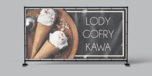 BANER PREMIUM - LODY, GOFRY, KAWA - 200X100 CM - SUPER JAKOŚĆ!