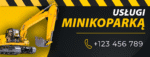 Baner reklamowy mini-koparka 200x100 cm