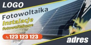 Baner Reklamowy 2 x 1 m -Fotowoltaika- Baner Premium - Mocny !