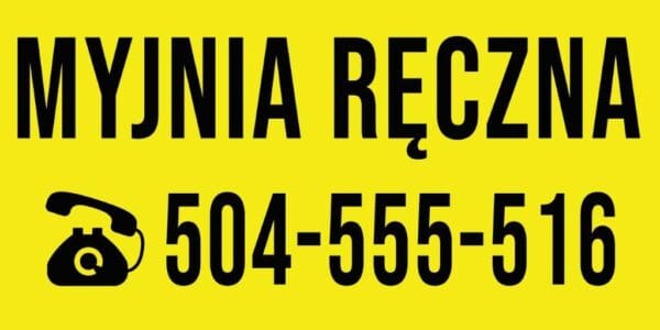 Baner Reklamowy 2 x 1 m -Myjnia Ręczna - Baner Premium - Mocny !