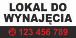 BANER REKLAMOWY - LOKAL DO WYNAJĘCIA - 200X100 CM - SUPER JAKOŚĆ!