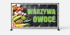BANER REKLAMOWY - OWOCE I WARZYWA SKLEP - 200X100 CM - SUPER JAKOŚĆ!
