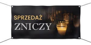 BANER REKLAMOWY - ZNICZE NA SPRZEDAŻ - 200X100 CM - WZ2