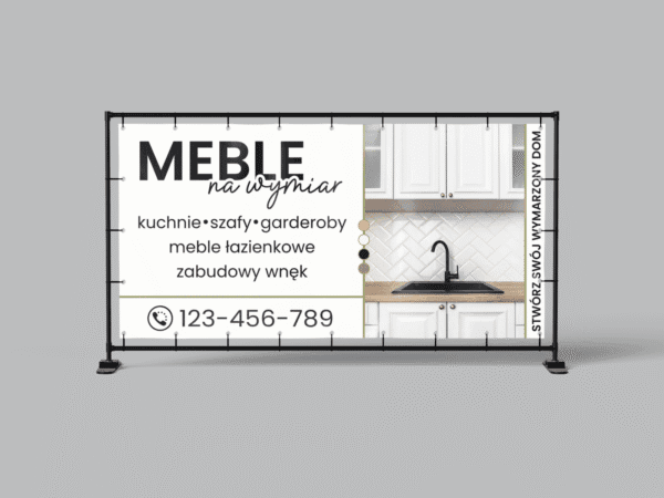 BANER PREMIUM - MEBLE NA WYMIAR - STOLARZ - 200X100 CM - SUPER JAKOŚĆ!