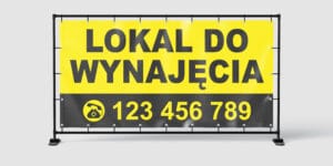 BANER REKLAMOWY - LOKAL DO WYNAJĘCIA WZ. 2 - 200 X 100 CM