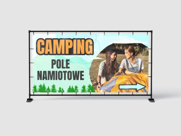 BANER REKLAMOWY - CAMPING - POLE NAMIOTOWE - 200X100 CM