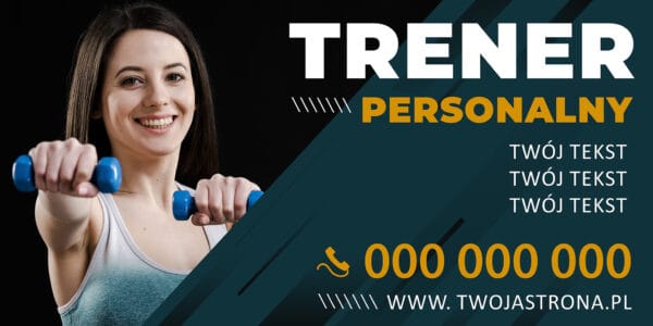BANER PREMIUM - TRENER PERSONALNY - 2X1M - SUPER JAKOŚĆ!!