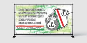 BANER REKLAMOWY - LEGIA WARSZAWA WYGRAJ MECZ-  200X100 CM
