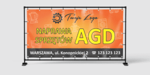 BANER REKLAMOWY - NAPRAWA SPRZĘTÓW AGD - 200X100 CM - SUPER JAKOŚĆ