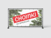 BANER REKLAMOWY - SPRZEDAŻ CHOINEK - 200X100 CM - SUPER JAKOŚĆ - WZ1