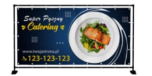 BANER PREMIUM - CATERING ZDROWA ŻYWNOŚĆ - 200X100 CM - SUPER JAKOŚĆ!!