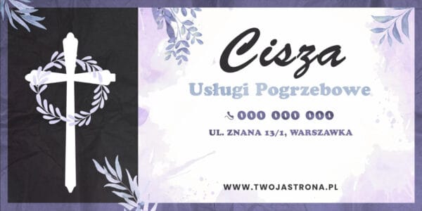 BANER PREMIUM - ZAKŁAD POGRZEBOWY USŁUGI - 200X100 CM - SUPER JAKOŚĆ!