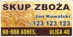 Baner Reklamowy 2 x 1 m -Skup Zboża- Baner Premium - Mocny !
