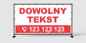 BANER REKLAMOWY - DOWOLNY TEKST - CZER - 200X100 CM - SUPER JAKOŚĆ!
