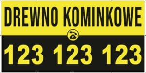 Baner Reklamowy 2 x 1 m -Sprzedaż Drewna Kominkowego- Baner Premium - Mocny !