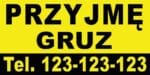 Baner Reklamowy 2 x 1 m - Przyjmę Ziemię - Baner Premium - Mocny !