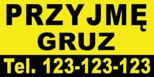 Baner Reklamowy 2 x 1 m - Przyjmę Ziemię - Baner Premium - Mocny !