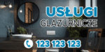 BANER REKLAMOWY - USŁUGI GLAZURNICZE - 200X100 CM - SUPER JAKOŚĆ - WZ2