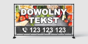 BANER REKLAMOWY - DOWOLNY TEKST - wrz2 - 200X100 CM SUPER JAKOŚĆ!