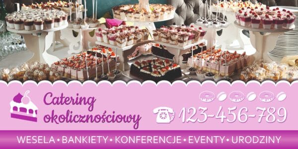 BANER PREMIUM - CATERING OKOLICZNOŚCIOWY - 200X100 CM - SUPER JAKOŚĆ!