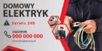 BANER PREMIUM - ELEKTRYK USŁUGI ELEKTRYCZNE - 200X100 CM - SUPER JAKOŚĆ !
