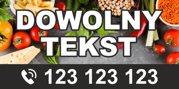BANER REKLAMOWY - DOWOLNY TEKST - wrz2 - 200X100 CM SUPER JAKOŚĆ!