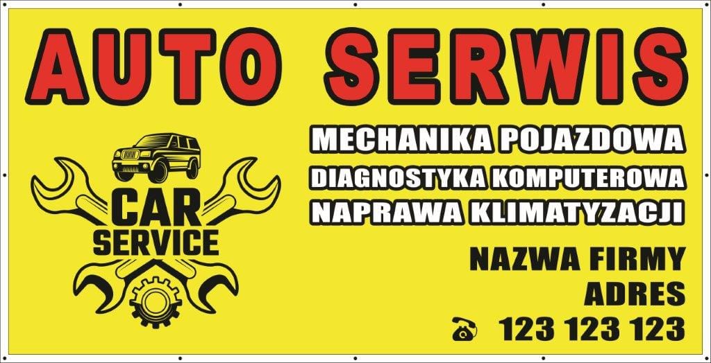 Baner Reklamowy 2 x 1 m - Auto Części- Baner Premium - Mocny !