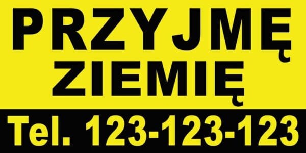 Baner Reklamowy 2 x 1 m - Przyjmę Ziemię - Baner Premium - Mocny !