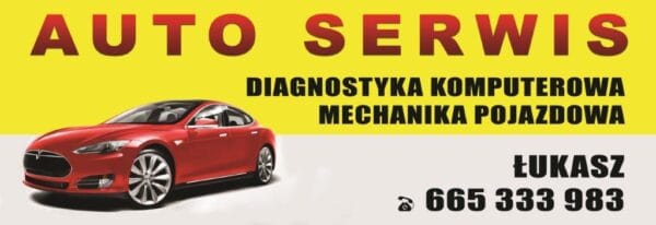 Baner Reklamowy 2 x 1 m - Auto Serwis - Baner Premium - Mocny !