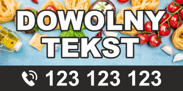 BANER REKLAMOWY - DOWOLNY TEKST - WRZ1 - 200X100 CM SUPER JAKOŚĆ!